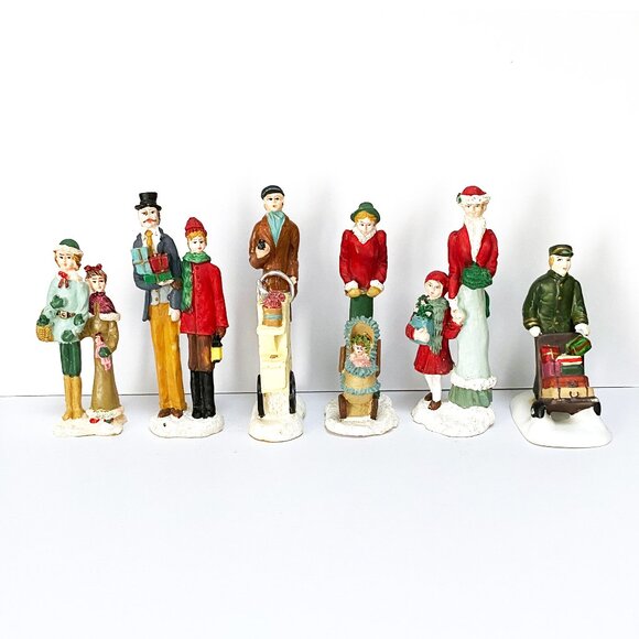 Vintage Lemax Tiny Holiday People Figurines: Christmas Decor - Picture 1 of 10